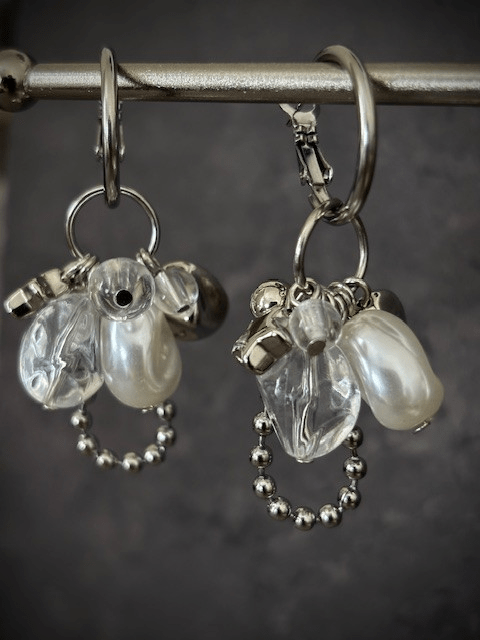 Brilliant me silver×pearl　pierce
