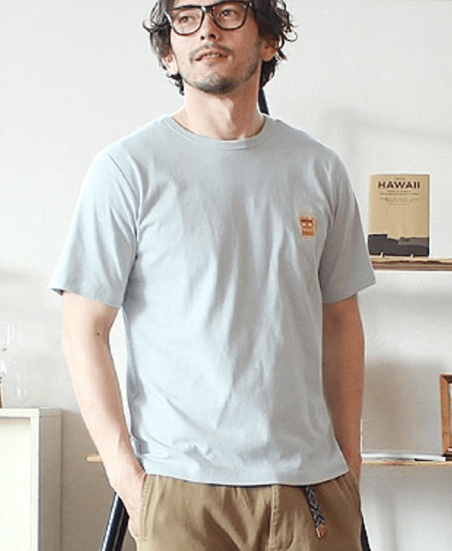 In’crewsive 6.5オンス コットン ワンポイント刺繍Tシャツ