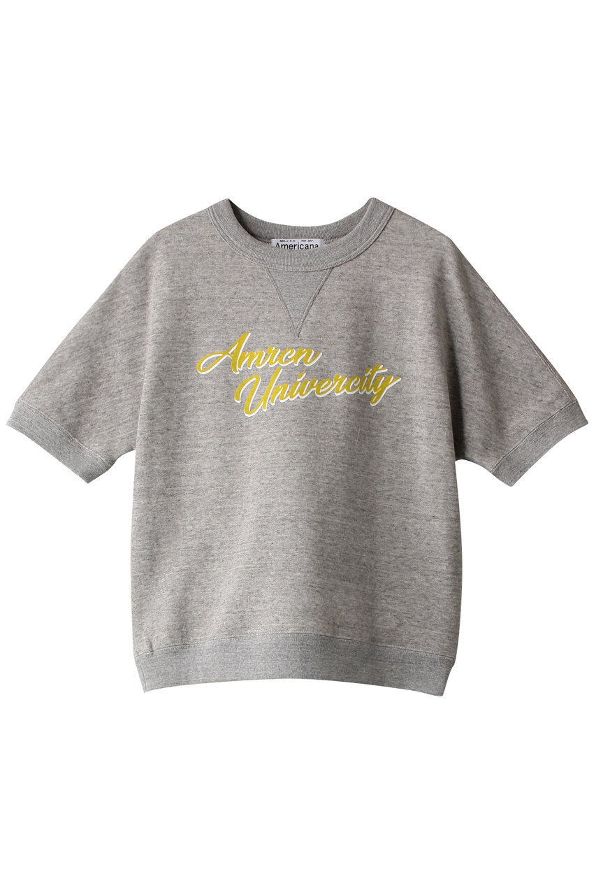 Americana オリジナル無撚糸裏毛 ショートスリーブ クルーネック スウェット