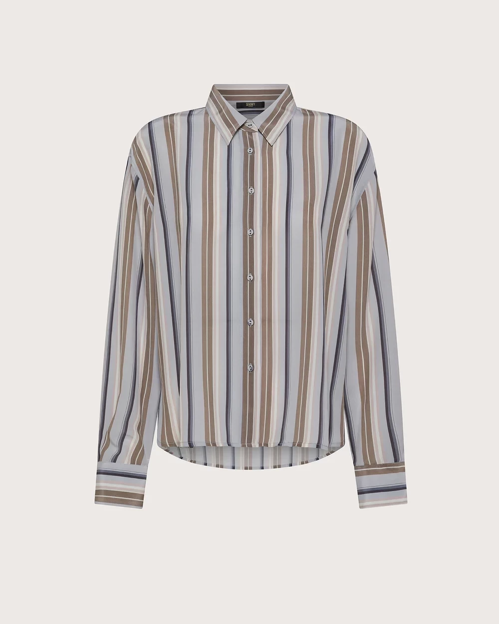 SEVENTY Viscose silk striped shirt