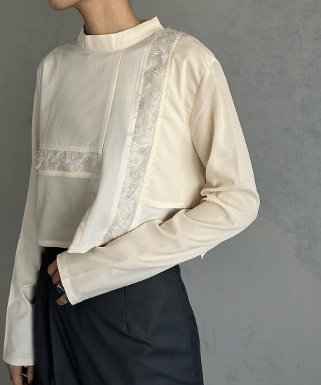&g’aime FRINGE SWITCHING BLOUSE/988-63200