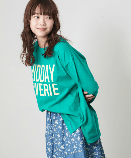 CUBE SUGAR 10/-スラブ天竺 クルーネック ロングTシャツ