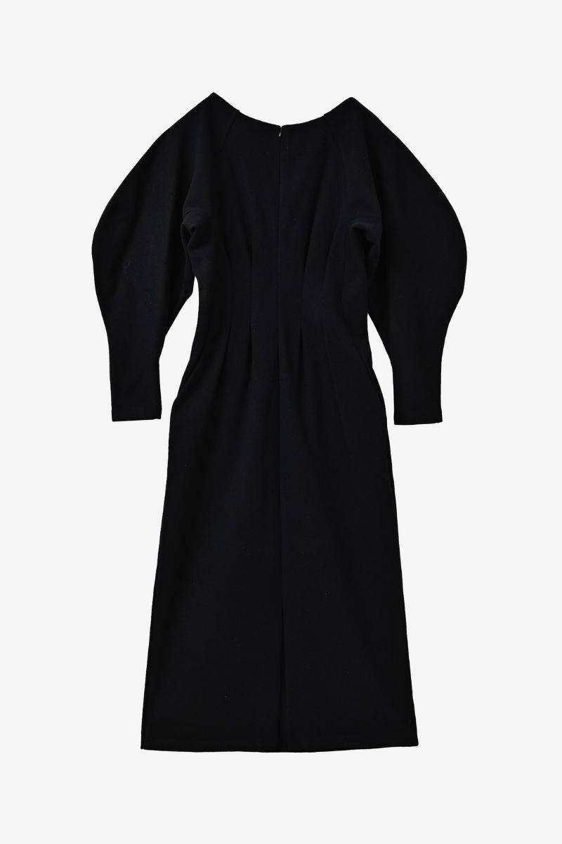 maison de Dolce. 【made in Japan】Wニットシェイプワンピース【navy】