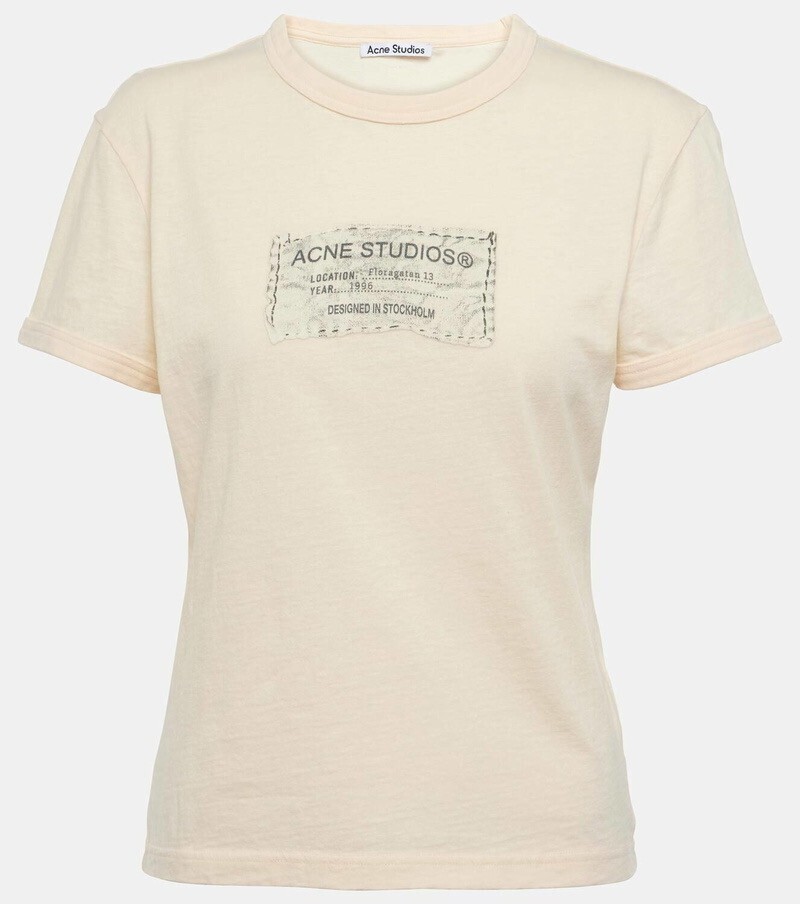 Acne Studios Logo printed cotton jersey T-shirt