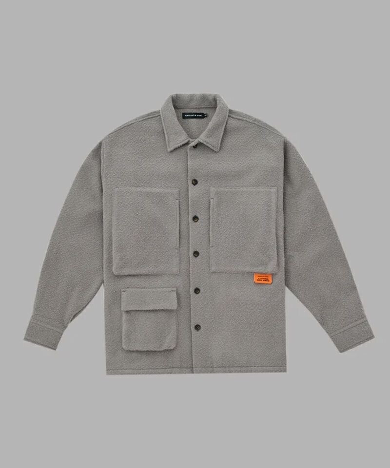 ALWAYS OUT OF STOCK TWEED-LIKE UTILITY JACKET
