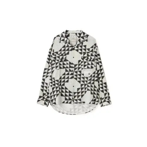 MIHARA YASUHIRO TRIANGLE QUILT PT LS SHIRT