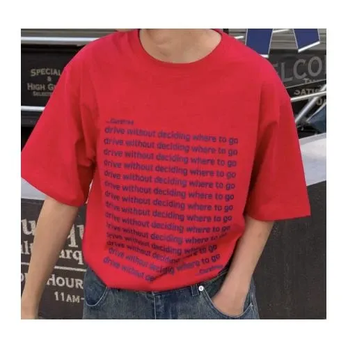 CIAOPANIC TYPY メッセージプリント半袖Tee
