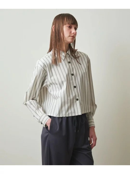 Steven Alan ストライプ クロップド シャツ