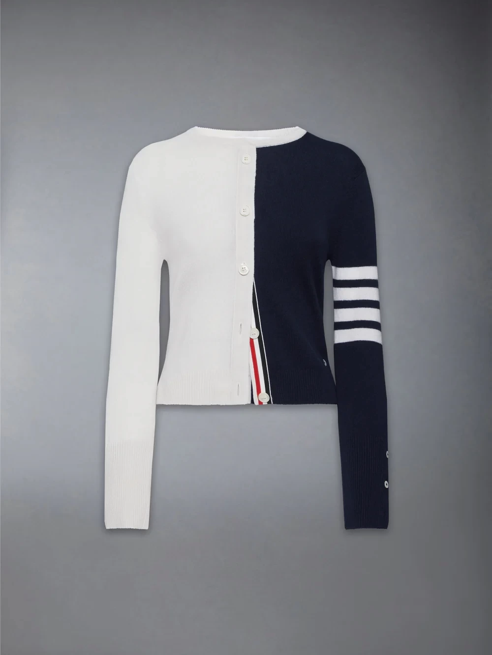 THOM BROWNE. NEW YORK カシミア 4 BAR クロップ　カーディガン