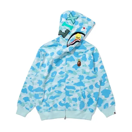 A BATHING APE × Stray Kids BBOKARI SHARK FULL ZIP HOODIE