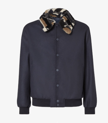 FENDI ブルーカシミヤボンバー