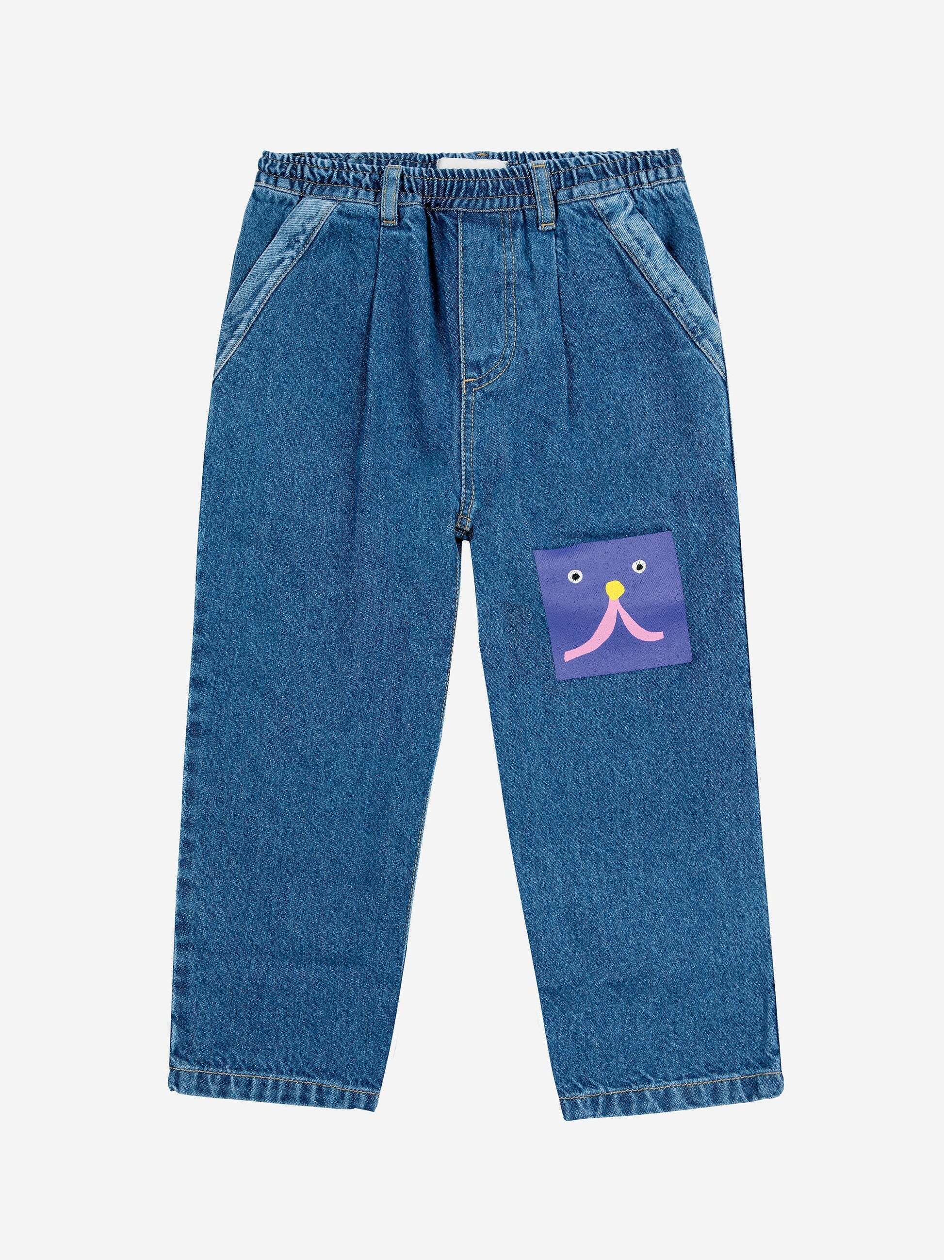 Bobo choses ファニーフェイスデニムジョガーパンツ