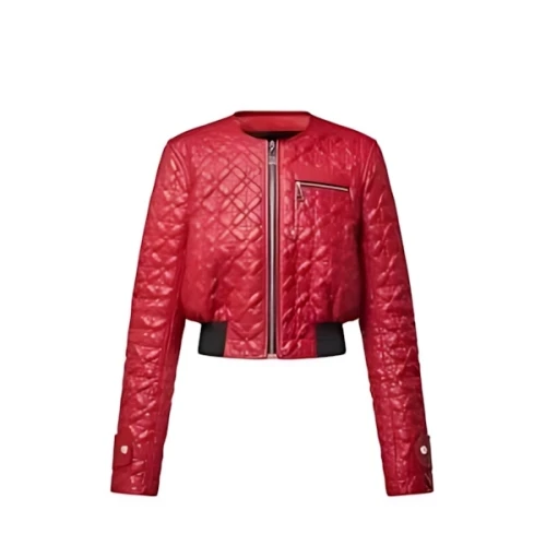 LOUIS VUITTON Quilted Monogram Flower Bomber Jacket