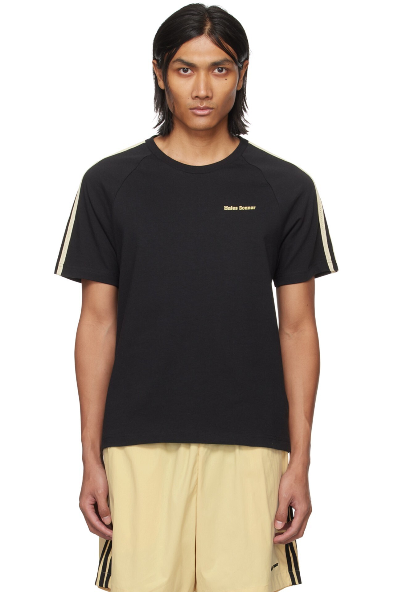 WALES BONNER adidas Originalsエディション ブラック Statement Tシャツ