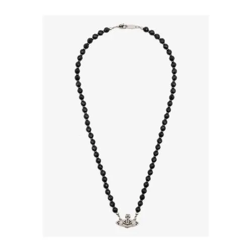 Vivienne Westwood Messaline Choker / Bas Relief pearl-chain Choker