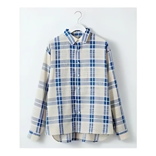CIAOPANIC バスケット編みメッシュチェックシャツ
