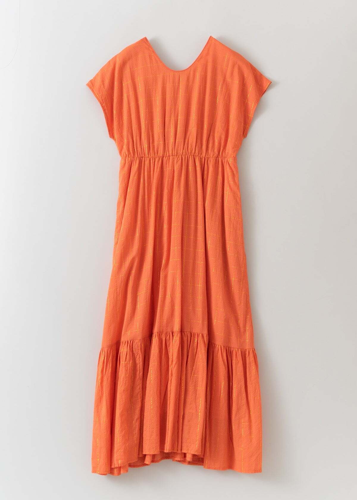 NE QUITTEZ PAS Lurex Check V Neck Dress