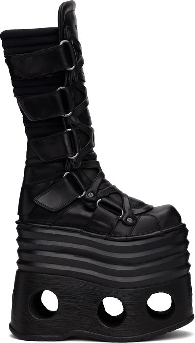 VETEMENTS New Rockエディション ブラック Tower プラットフォーム ブーツ