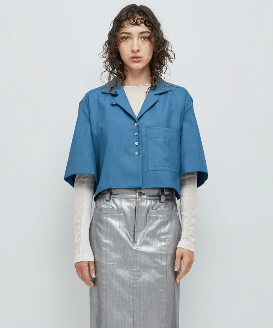 STUDIOUS Open Collar Shirt