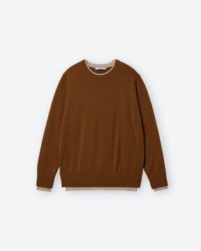 SLOANE 14G天竺レイヤード クルーネック