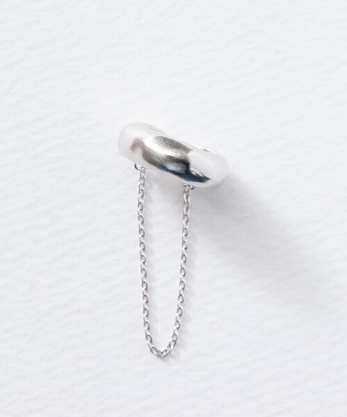 NOIR DE POUPEE silver925 チェーン×ボリューム イヤーカフ（ニッケルフリー）