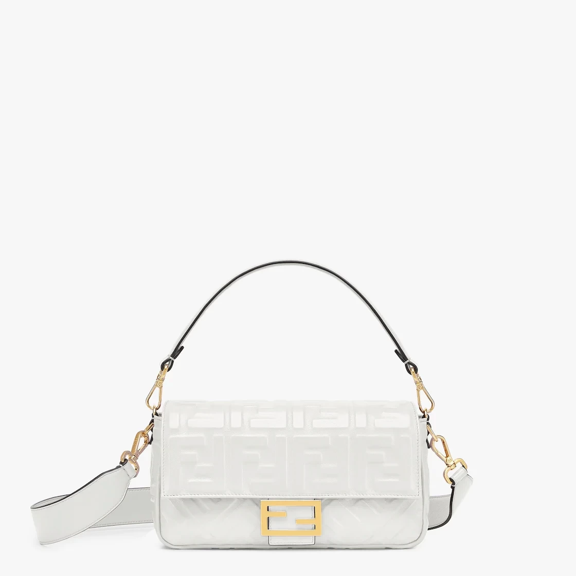 FENDI バゲット ホワイトレザーバッグ