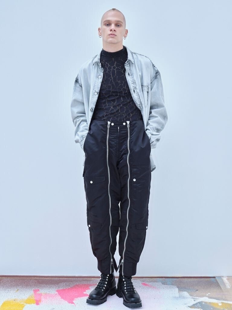 JOHNLAWRENCESULLIVAN Nylon satin bomber pants”