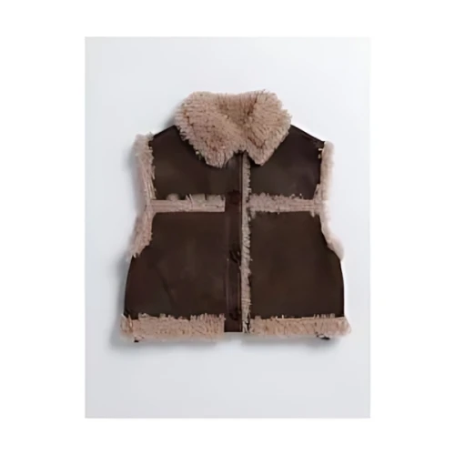 VEQUM SHORT FAKE MOUTON VEST