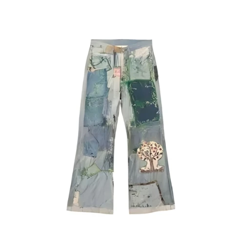 MIHARA YASUHIRO Trompe L’oeil Print Denim Pants