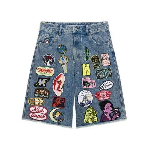 KIDSUPER Patches Denim Long Short