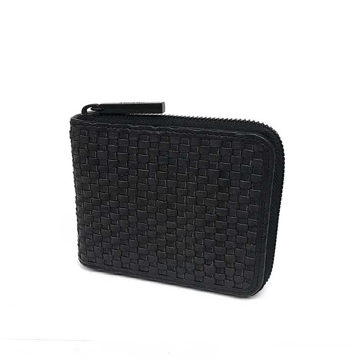 AMUAMU メッシュレザーラウンドジップウォレットM