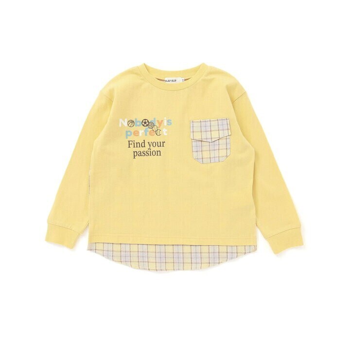 SLAP SLIP 裾チェックポケット付きTシャツ