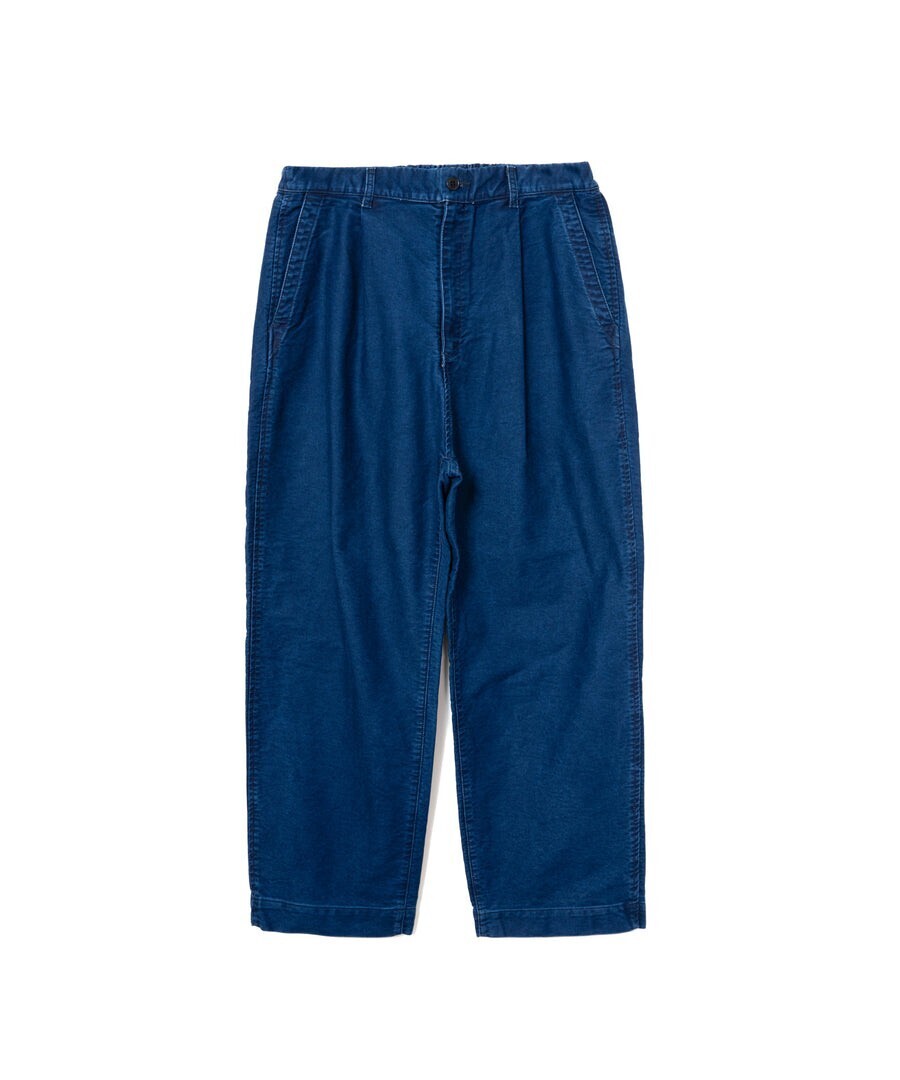 SAGE DE CRET インディゴモールスキンワンタックワイドパンツ