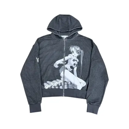 YUMIN HA Thin Stripe Hoodie