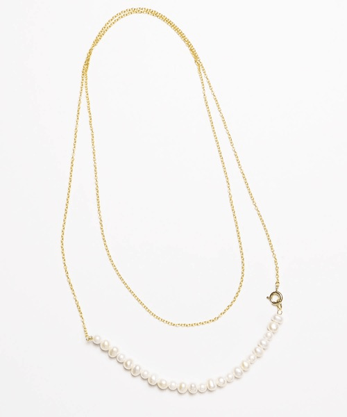 VATSURICA 【m-313N①】《mia trim》パール&チェーン ネックレス
