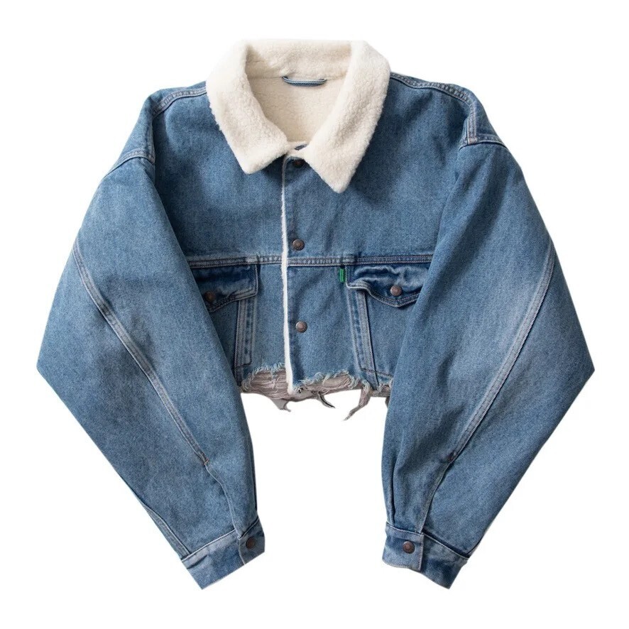 doublet RECYCLE DENIM CUT-OFF BOA JACKET