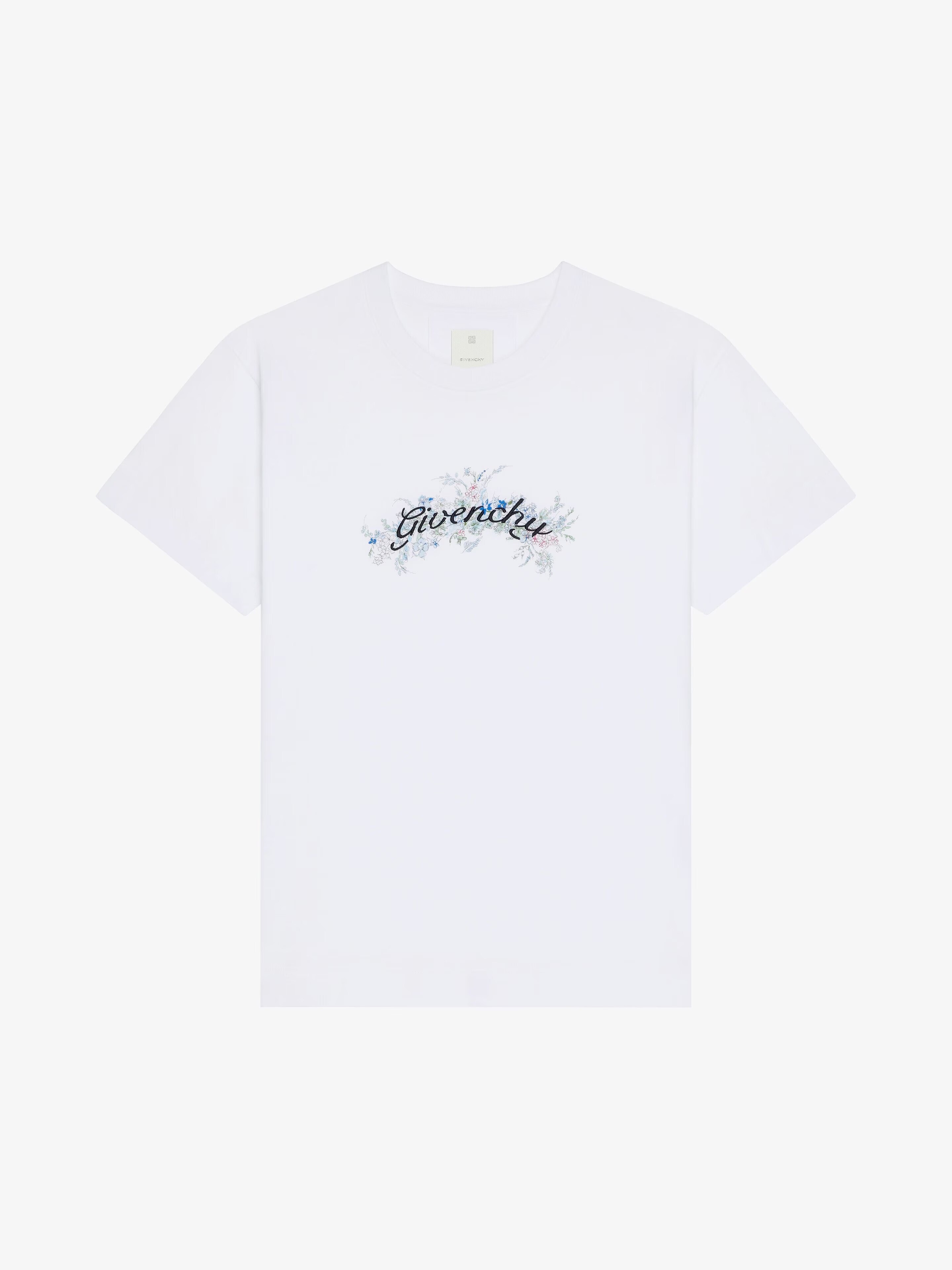 GIVENCHY ブランドロゴ コットンフラワー Tシャツ