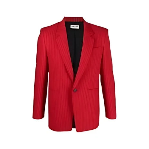 SAINT LAURENT pinstripe-pattern single-breasted blazer