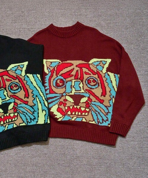 canaco_ xyumasuda TIGER PULLOVER KNIT
