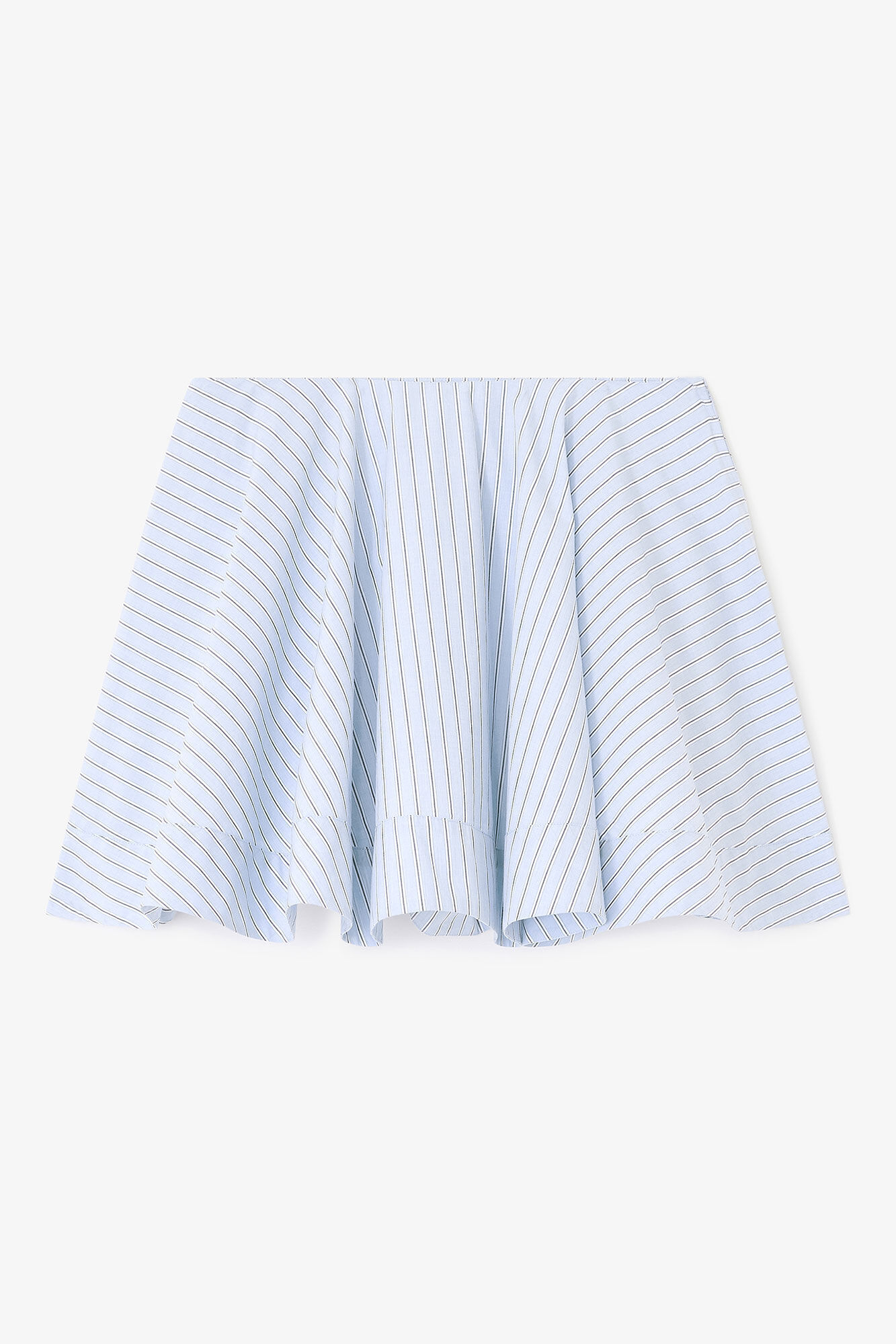 GANNI Blue Stripe Mini Circle Skirt