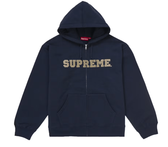 Supreme Collegiate アップリケ ジップアップ フード付きスウェットシャツ