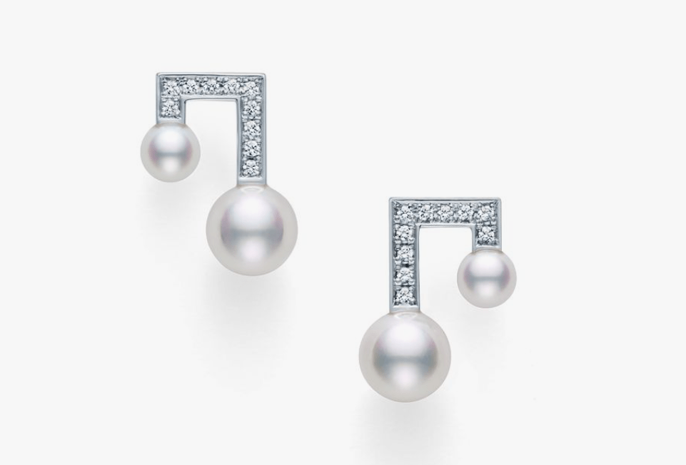 TASAKI バランス ノート ダイヤモンド パヴェ イヤリング