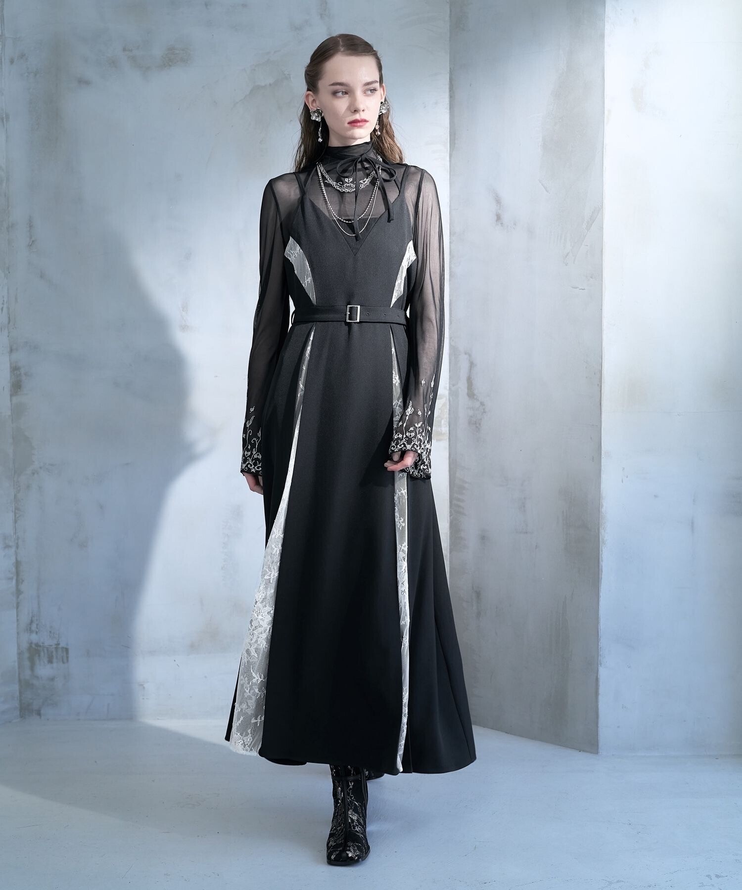 HARE 【CEREMONY SET UP対応】レースデザインキャミワンピース(HARE)