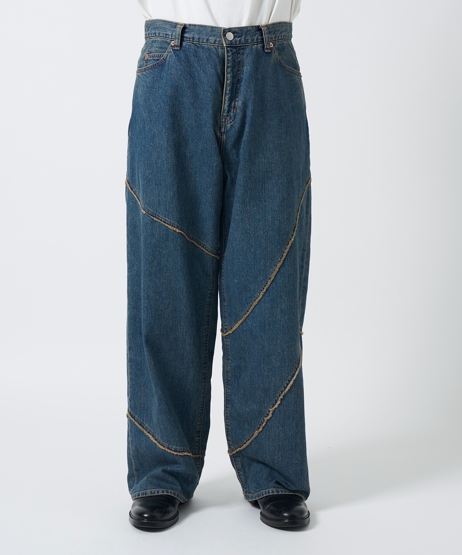 Jieda DISTORTED DENIM PANTS