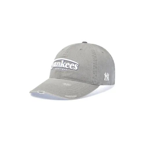 MLB Korea Vintage Damaged Curve Logo Unstructured Ball Cap New York Yankees