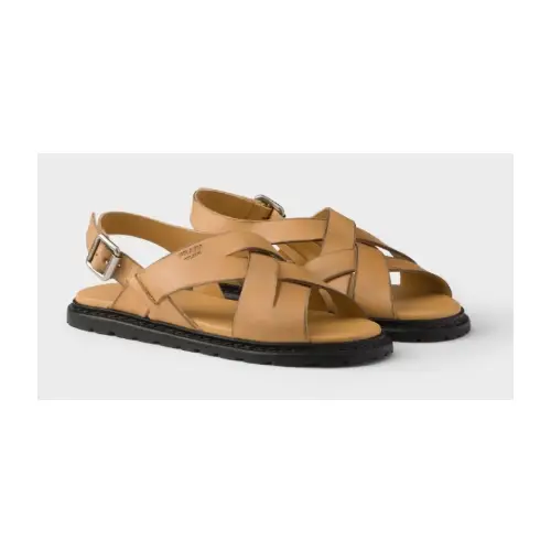 PRADA Antiqued leather sandals