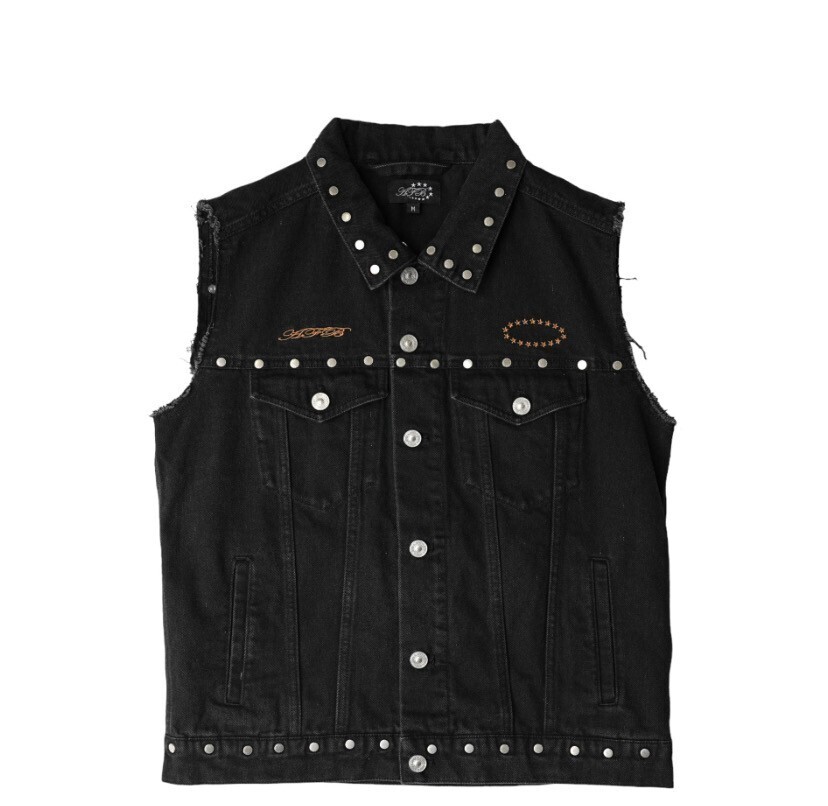 AFB STUDDED DENIM VEST