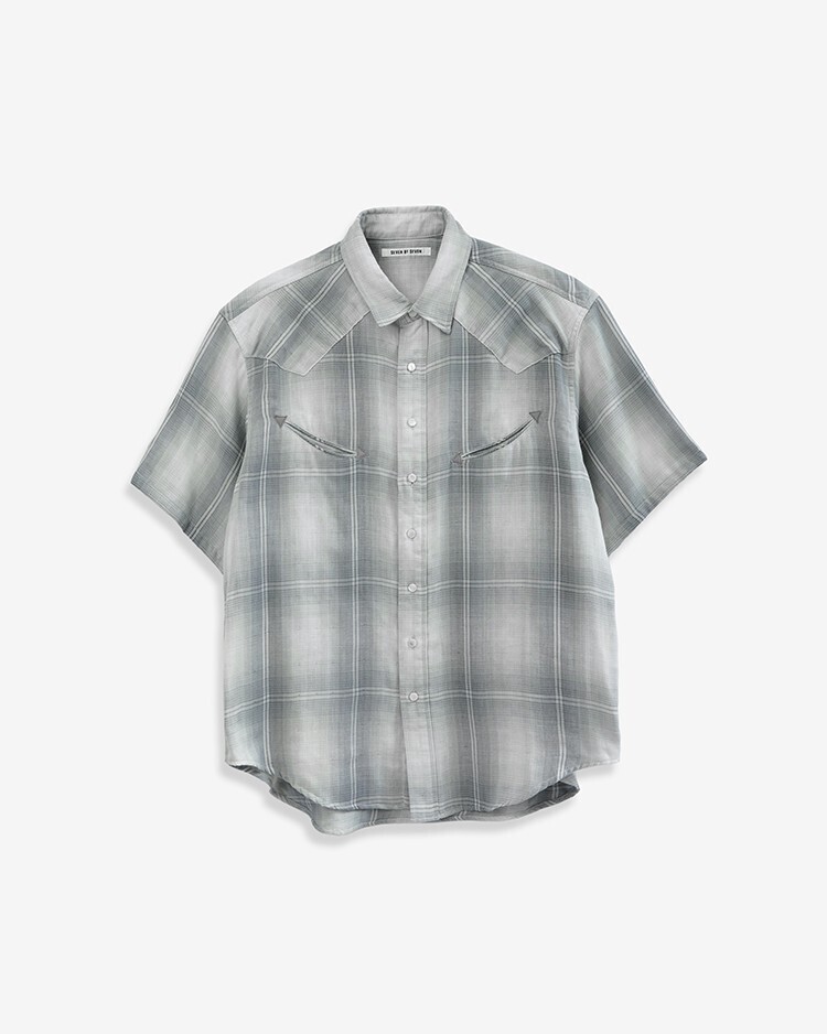 SEVEN BY SEVEN WESTERN SHIRTS S/S - Triple gauze glittery check -