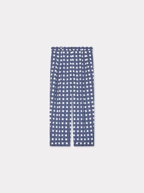 KENZO 'KENZO Weave' straight pleated tailored pants