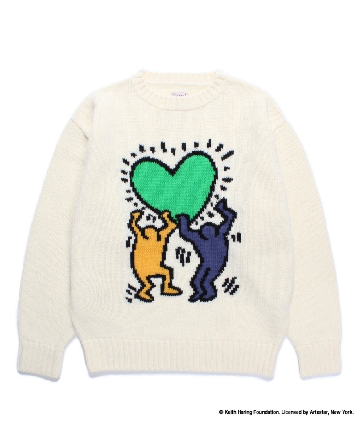 WACKO MARIA KEITH HARING / CREW NECK SWEATER (TYPE-2)